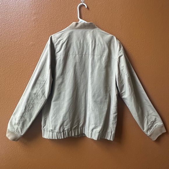 Theory Men’s Tan “City Bomber Dura Linen” Jacket Size XL EUC! - Picture 4 of 10